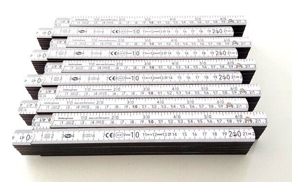 10x ADGA 250 Plus mit Umfangteilung / Meter Meterstab Holz Winkel