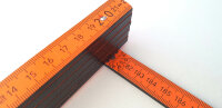 1x ADGA Meterstab 2 Meter Orange Zollstock Meterstäbe Gliedermaßstab