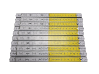 10x ADGA Meterstab weiß/gelb/schwarz 2 Meter...