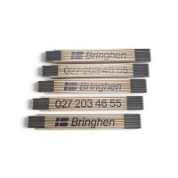 5x Hultafors Meterstab 2m Natur Dezimeter mit Werbung...
