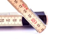 5x Hultafors Meterstab 2m Natur Dezimeter mit Werbung Glasbirke biegsam