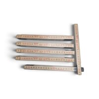 5x Hultafors Meterstab 2m Natur Dezimeter mit Werbung Glasbirke biegsam